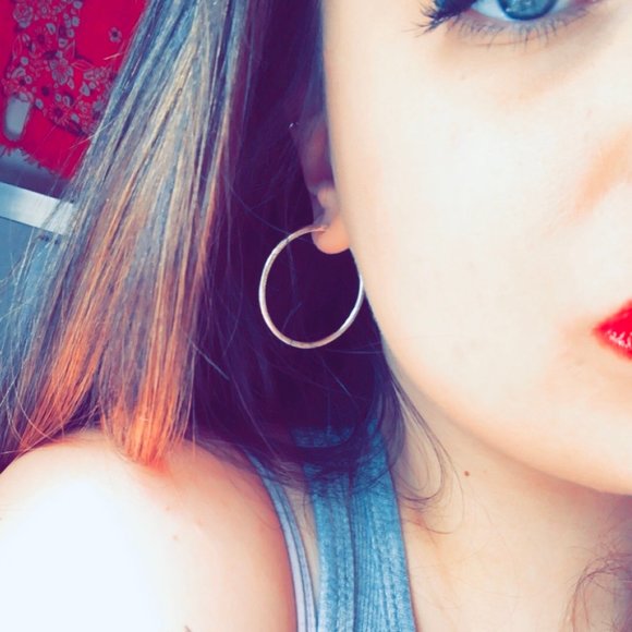 Silver hoops - Picture 2 of 2